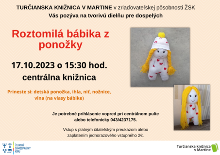 Roztomilá bábika z ponožky