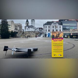 Štyri roky od invázie na Ukrajinu: Výstava makety dronu Shahed-136